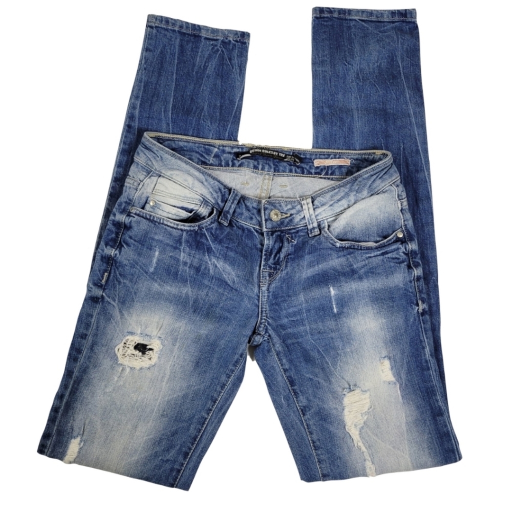 Zara Distressed Stretch Skinny Jeans